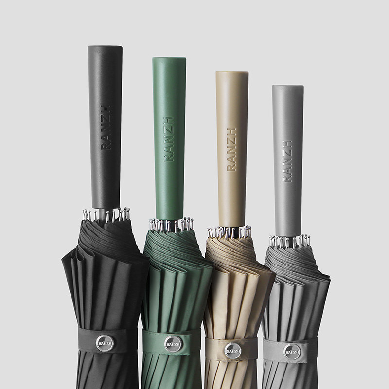 Umbrella long handle male large super college student double straight straight bar straight handle female retro simple ins wind automatic umbrella