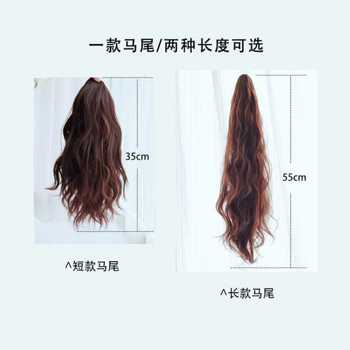 Дизайнерская короткая заколка-крабик, хвостик, ремень, кудрявый волнистый парик с косичкой, популярно в интернете