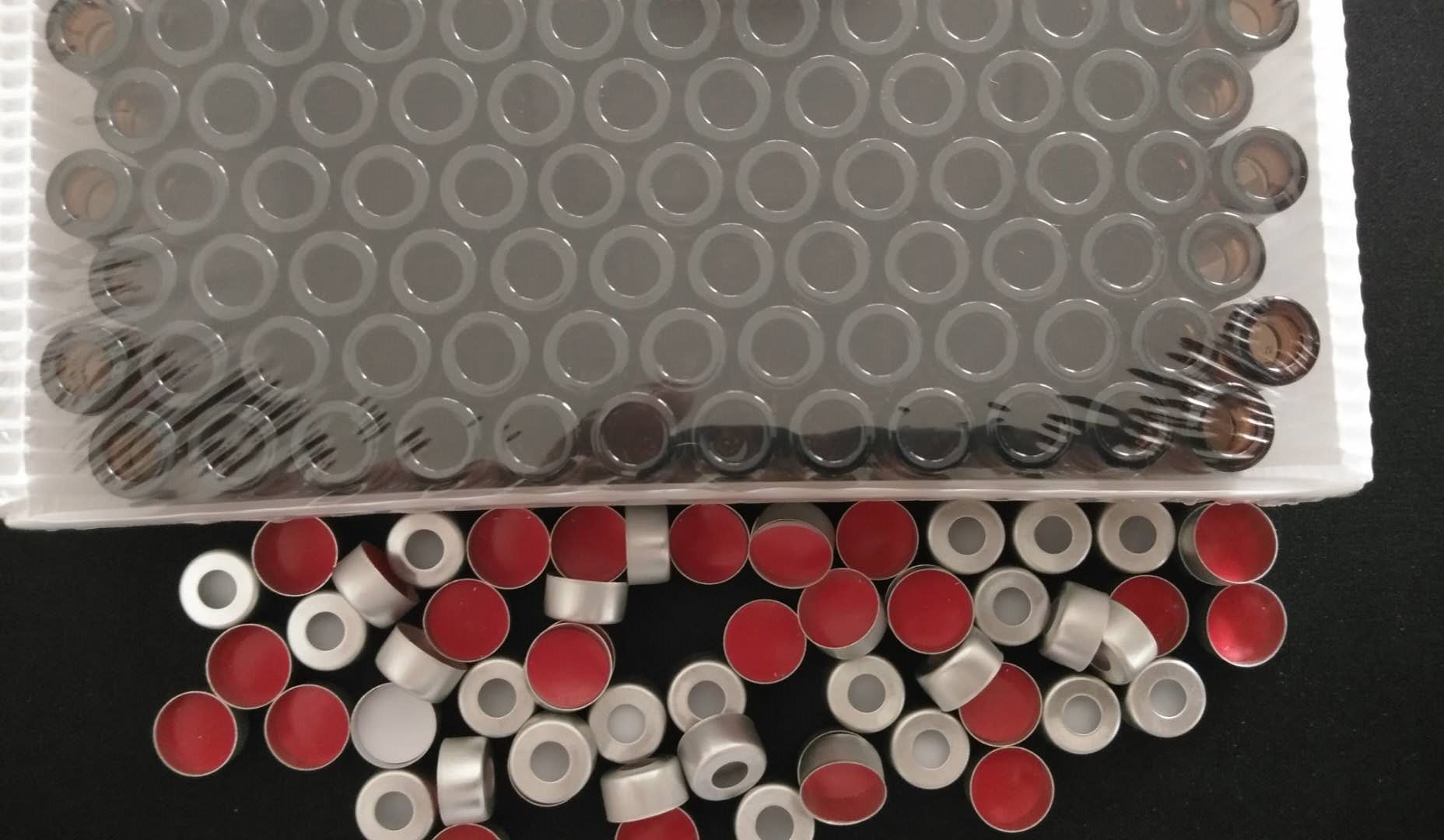 2ml钳口顶空色谱瓶 玻璃钳口进样瓶 透明棕色玻璃样品瓶100只/盒