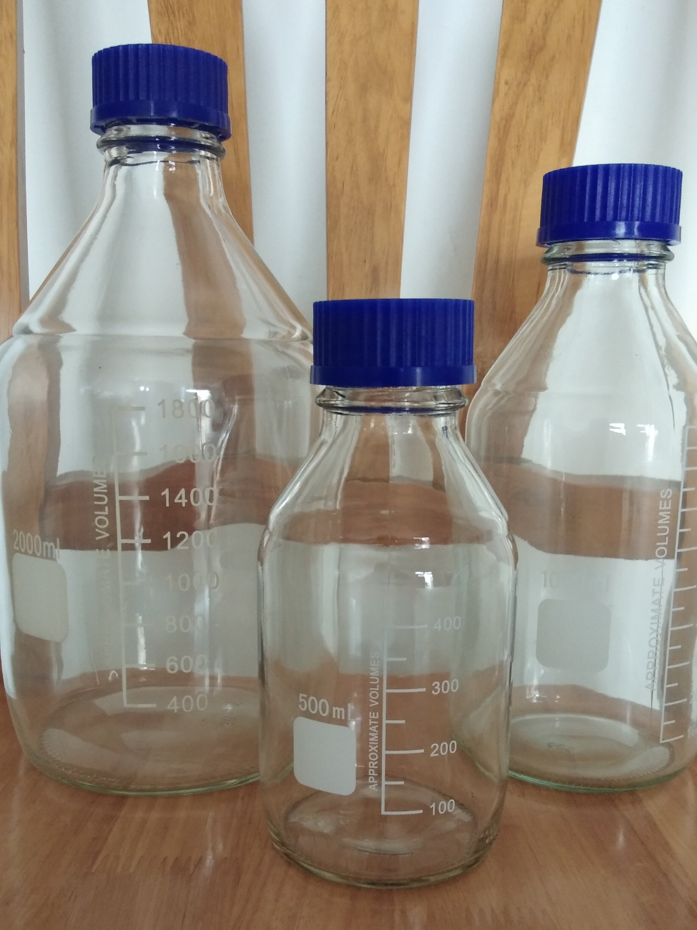 1000ML流动相瓶 透明/棕色刻度溶剂瓶 流动相瓶 1L色谱专用试剂瓶