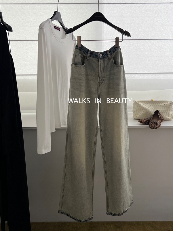 Walks in Beauty 26Ss/New Old-Dyed Style Bycarrie Reverse Washed Leather Label Jeans Walks in Beauty 26Ss/New Old-Dyed Style Bycarrie Reverse Washed Leather Label Jeans