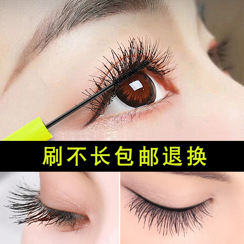 Mascara female waterproof fiber long roll teething without fainting lasting encryption elongated, long and dense, intense and intense