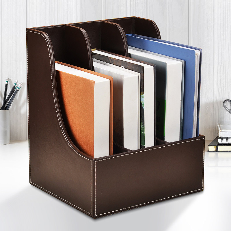 Office three-layer desktop file shelf multi-layer data frame folder storage box holder basket file shelf