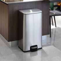 Trash can household kitchen toilet bathroom living room simple large stainless steel pedal type covered with lid classification