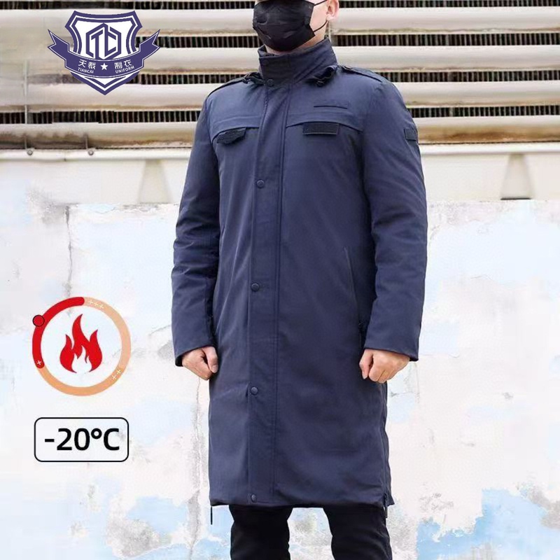 Tiancai Tactical down Jacket Winter Duty White Duck down Coat Navy Blue Windproof Rainproof Thickened Warm Men's Jacket