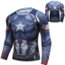 Người Sắt Người Nhện Đội Mỹ Avengers Thể Thao Co Giãn Cao Cơ Thể Dài Tay Mỏng Tập Thể Dục Quần Áo Thun Nam Áo phông dài