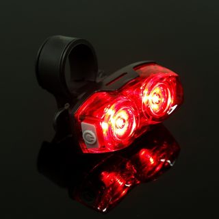 Flashing night riding warning backpack ruby equipment tail light