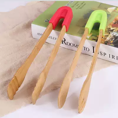 Food clip barbecue clip bamboo kitchen clip with grilled sausage food clip barbecue clip