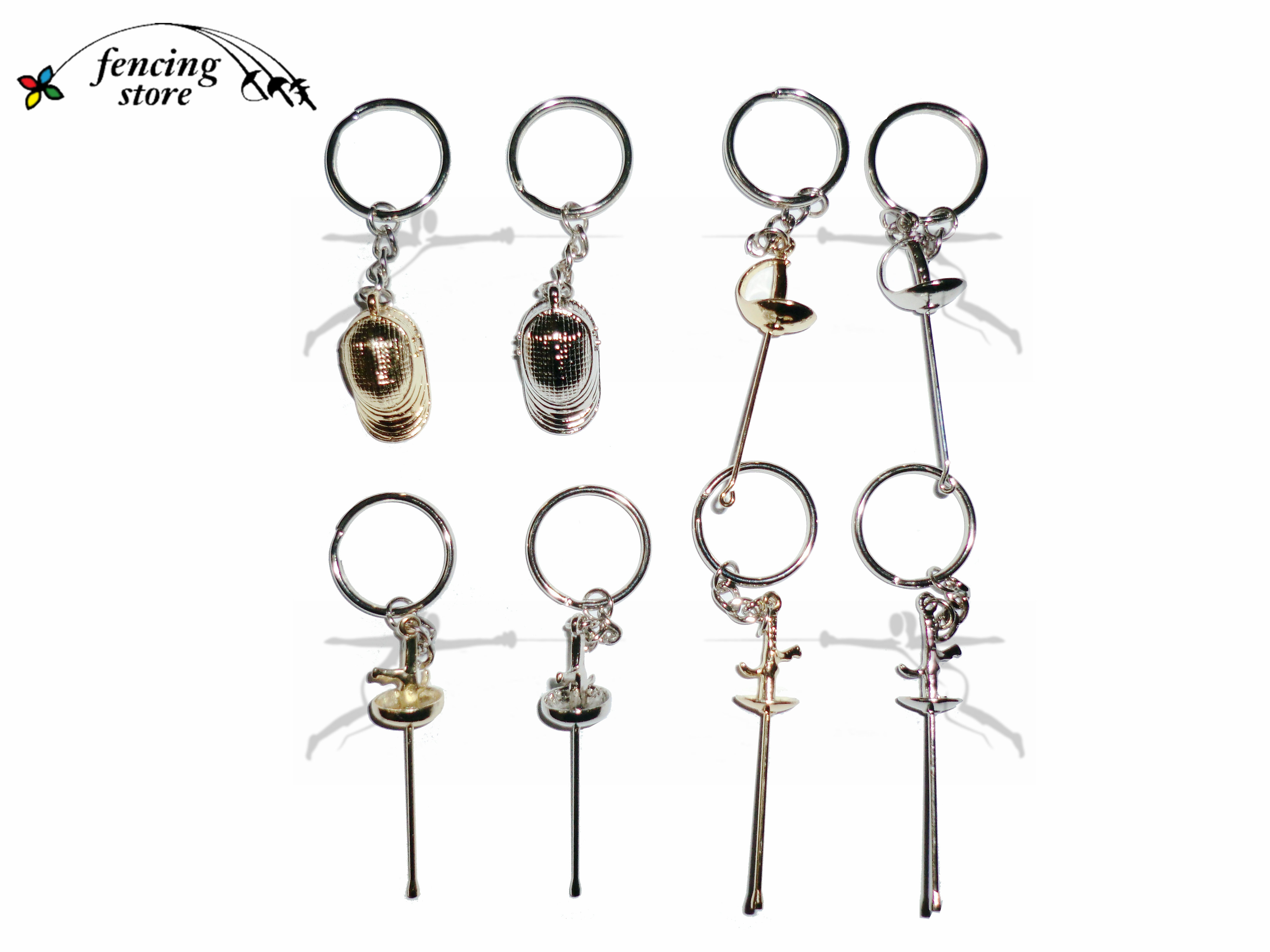 Exquisite fencing key buckle Flower sword 