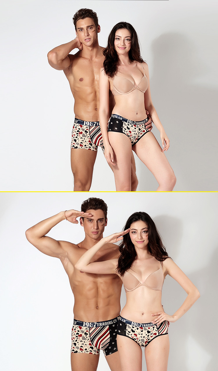 Scarecrow nam boyshort tóm tắt phụ nữ gợi cảm thoáng khí cotton mùa hè đồ lót cặp vợ chồng quần lót phụ nữ