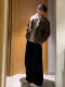 American style mountain carving fur collar cotton jacket men's winter velvet thickened warm cotton jacket aircraft button work jacket