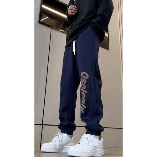 Синие осенние баскетбольные штаны, в американском стиле, европейский стиль, свободный крой, подходит для подростков