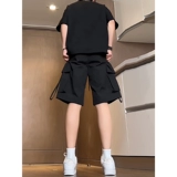 Летние тонкие шелковые шорты, дизайнерские спортивные штаны, в американском стиле, тренд сезона