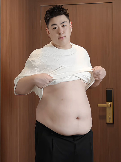 White Jacquard Oversized Regular Shoulder T-Shirt for Men, Summer Wear, Plus-Size Short-Sleeve, Loose, Casual Style, Heavyweight Half-Sleeve