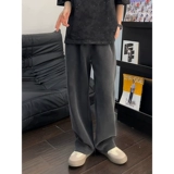 Летние тонкие штаны, в американском стиле, свободный прямой крой