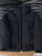 Starry black down jacket for men, winter American high street three-proof stand-up collar jacket, trendy brand short bread coat