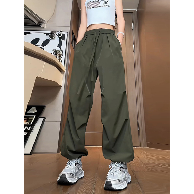 Military Green Quick-Drying Work Pants for Men, Summer Three-Proof Waterproof American-Style Paratrooper Pants, Jogger Outdoor Hiking Pants