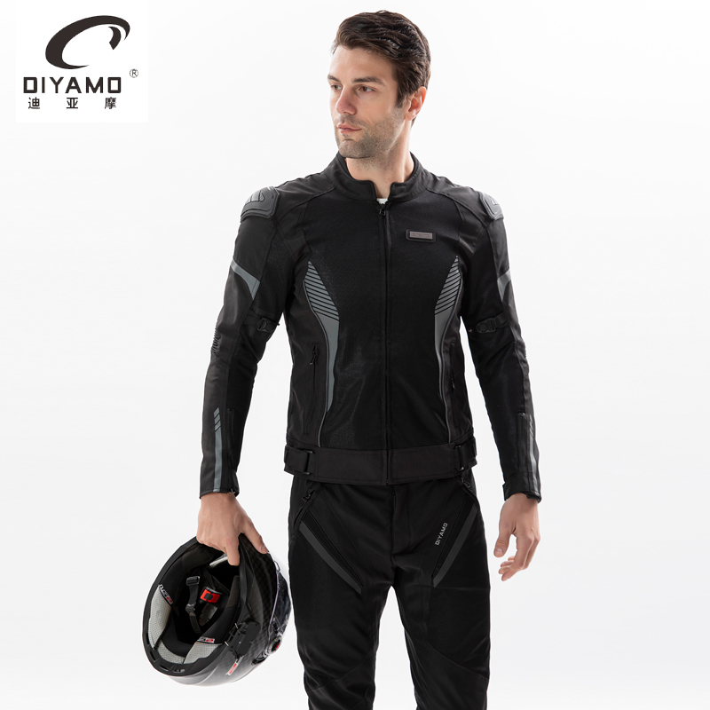 Motorcycle mesh riding suit suit men's summer breathable racing anti-fall wear-resistant knight jacket motorcycle clothing equipment