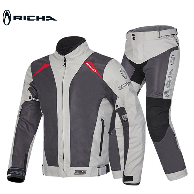 RICHA motorcycle riding suit Summer breathable mesh motorcycle suit Racing suit Fall-proof knight suit suit for men and women