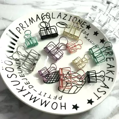 Creative photo clip metal hollow long tail clip cute color office phoenix tail clip dovetail clip test paper clip small clip