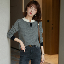 Classic Still Shuo Heart 100 lap 2022 Spring autumn new temperament Skinny plaid wool Needle jersey