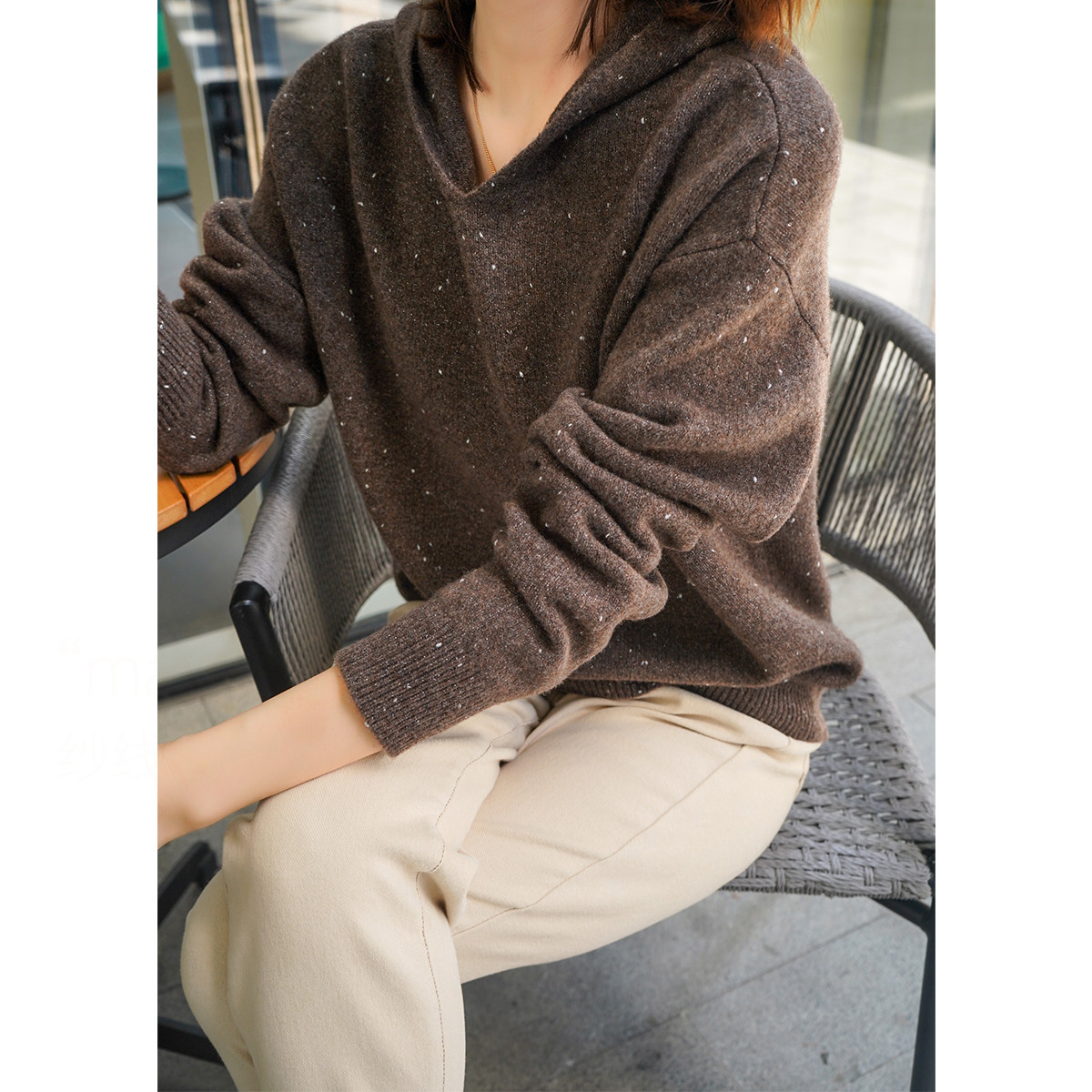 Wool Cashmere Blend with good comfort 2022 Winter new loose Lean Casual Even Hat Sportswomen
