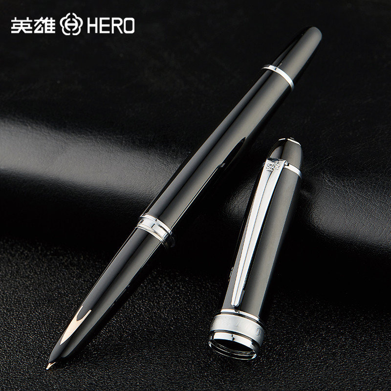 HERO hero pen classic 100 official 14K arrow mark gold pen adult business office calligraphy practice calligraphy pen gift gift box custom l lettering
