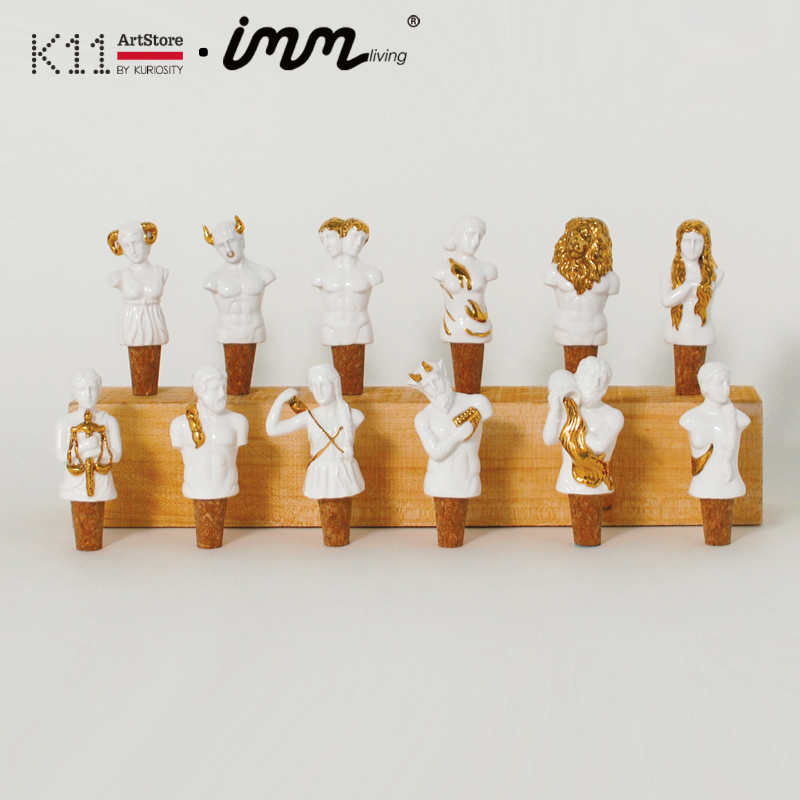 K11ArtStore immliving Canadian Constellation Red Wine Cork Ceramic Golden New Year Gift