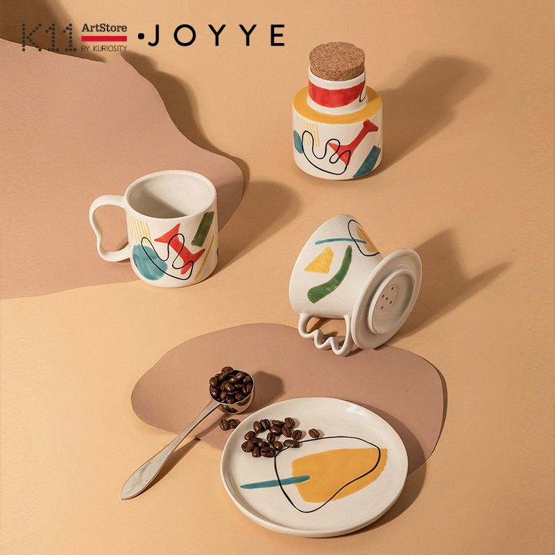 K11ArtStore JOYYE hand-painted ceramic hand-brewed coffee pot clay pot dessert plate gift box mug gift