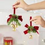 Реалистичная рождественская подвеска, декор, колокольчик