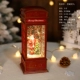 Телефонная будка (Дед Мороз) красная музыка+автомат снег+подсветка+usb