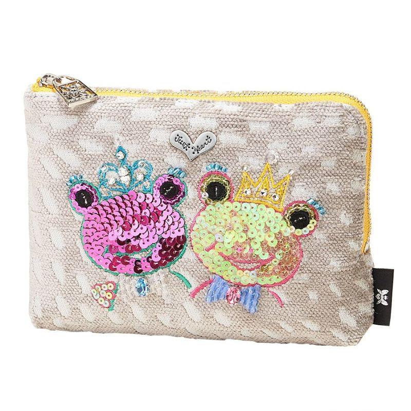 ~Thinkbee Heavy Industry Love Leopard Print Embroidery L Bag Shell Bag Hand Card Holder