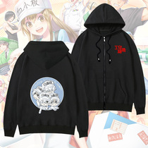 Work Cell Sweatshirt Platelet White Blood Cell Spring and Autumn Hoodie Womens Casual Clothes Zipper Jacket Sweatshirt