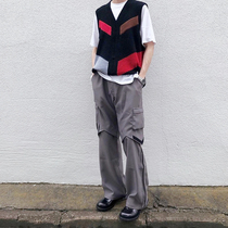 KIKO KOSTADINOV 2020FW stereo pocket niche designer stitching straight overalls pants