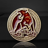 Металлическая модифицированная наклейка, коллекция 2022, тигр