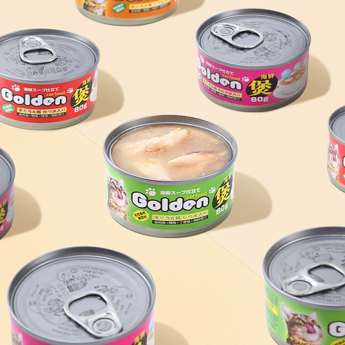 Японская золотая кошка консервирован 80 г*24 кошачья закуски мокрые продукты в федерацию питания кошек.