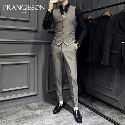 Brother, весенний демисезонный пиджак классического кроя, жилет, комплект