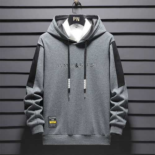 Мужская бархатная весенняя демисезонная хлопковая толстовка, свободный крой, осенняя