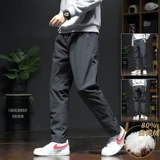 Мужские зимние утепленные модные бархатные штаны с пухом, большой размер, 2021 года, утиный пух