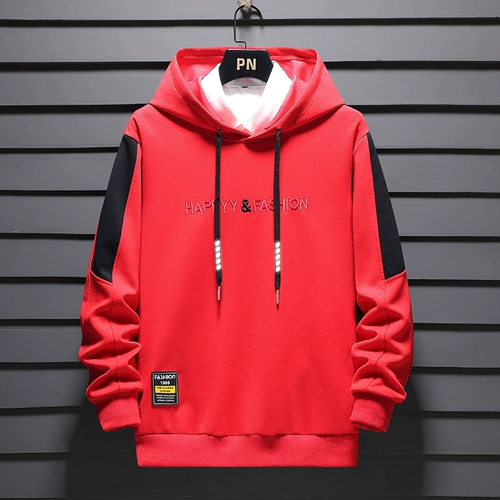 Мужская бархатная весенняя демисезонная хлопковая толстовка, свободный крой, осенняя