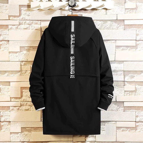 Осенняя куртка, демисезонная толстовка с капюшоном, длина миди, размер