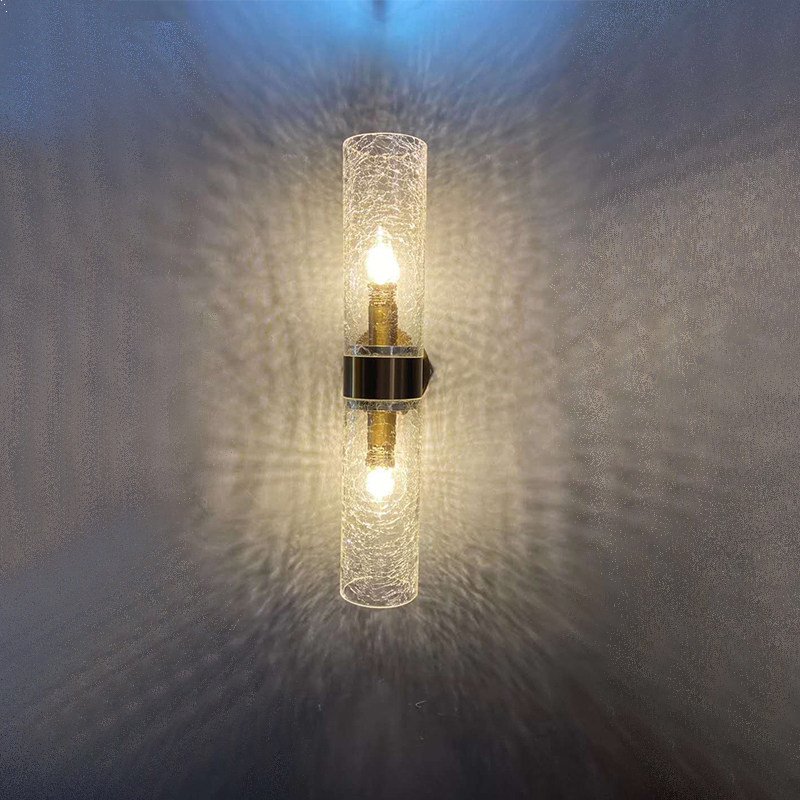 Rear Modern Creative Living room Dining Room Wall Lamp Light Extravagant Minimalist Bedroom Headboard Hallway Crackle Glass Wall Lamp