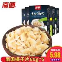 Hainan Specialty South Guo Nuo Crispy Coconut Simp 60G*5 в штурманом углеродном жареное кокосовое сушено
