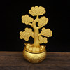 Solid Brass Treasure Bowl, Rotating Money Tree Ornament, Attracts Wealth and Prosperity, Pure Copper Desktop Decoration, Small Gift for Business Opening