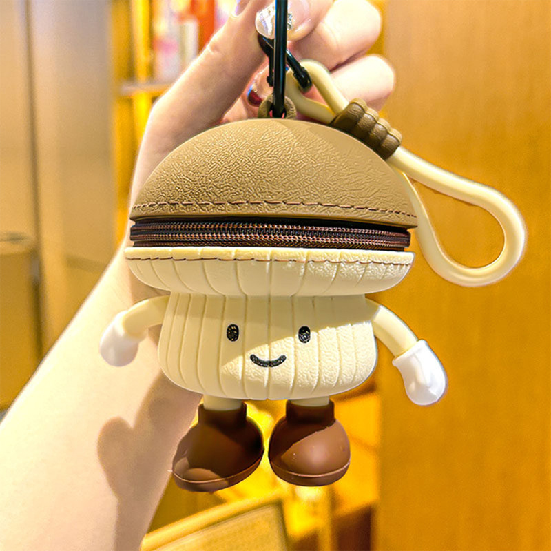 Luxury Gift, Creative Cute Mushroom-Shaped Coin Purse, Mini Storage Bag, Keychain, Earphone, Lipstick Small Bag Pendant