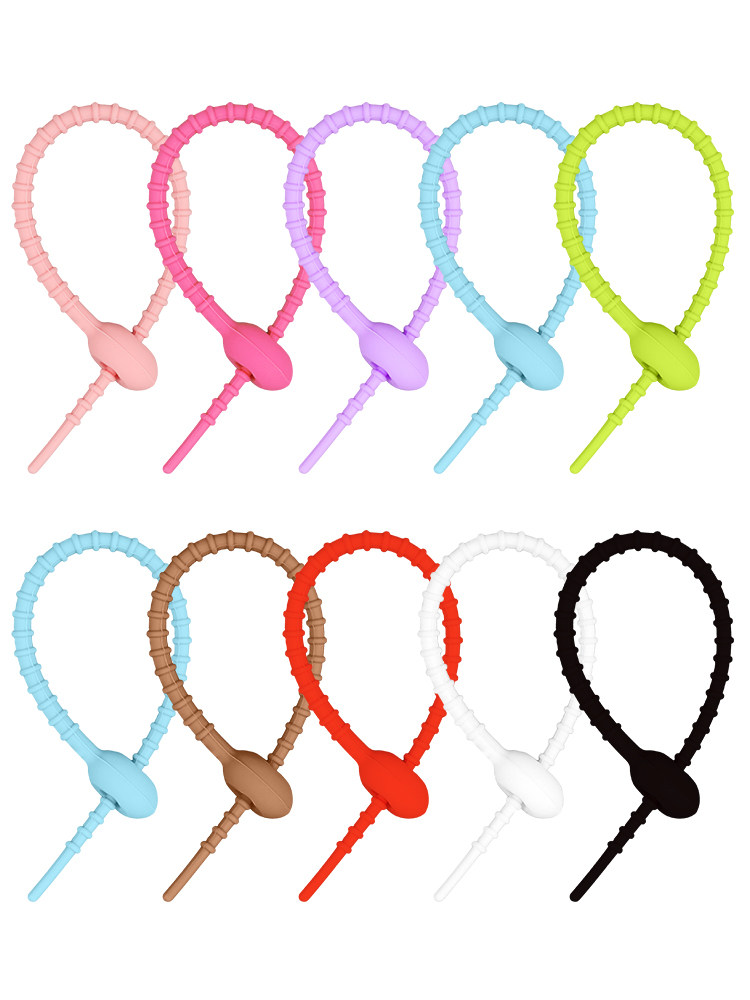 Colorful Multifunctional Storage DIY Rope Ring Anti-Lost Silicone Strap Simple Accessory Bag Key Ring Keychain Pendant