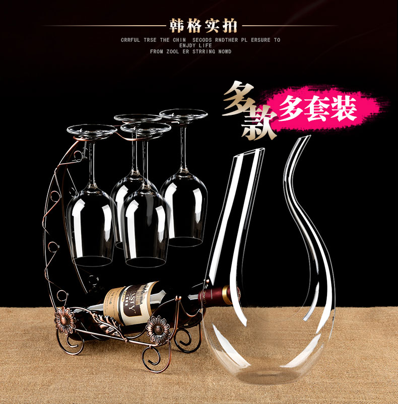 Sáng tạo rượu vang đỏ 2/4 nhà rượu ly ly decanter ly giữ rượu vang cao chân cốc ly vang đỏ