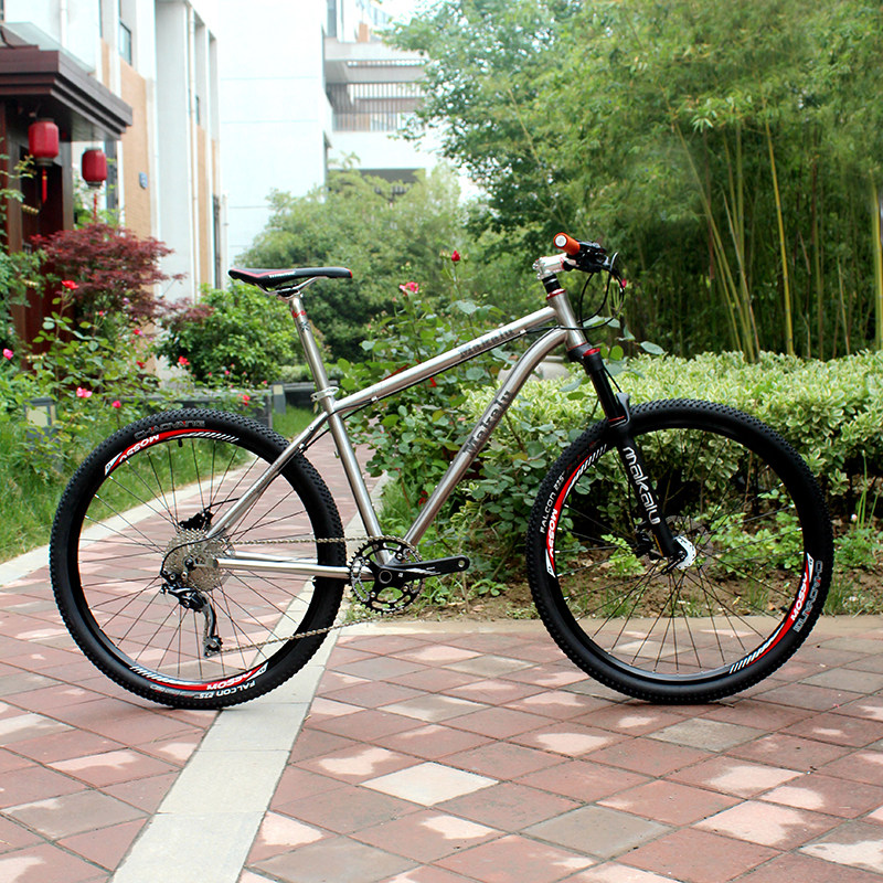 Titanium alloy mountain bike M6000 kit 10 speed mountain bike pneumatic fork double disc brake