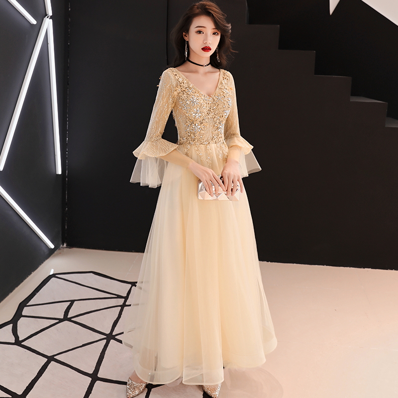 Robe de soirée manchon de cloche - Ref 3212767 Image 1