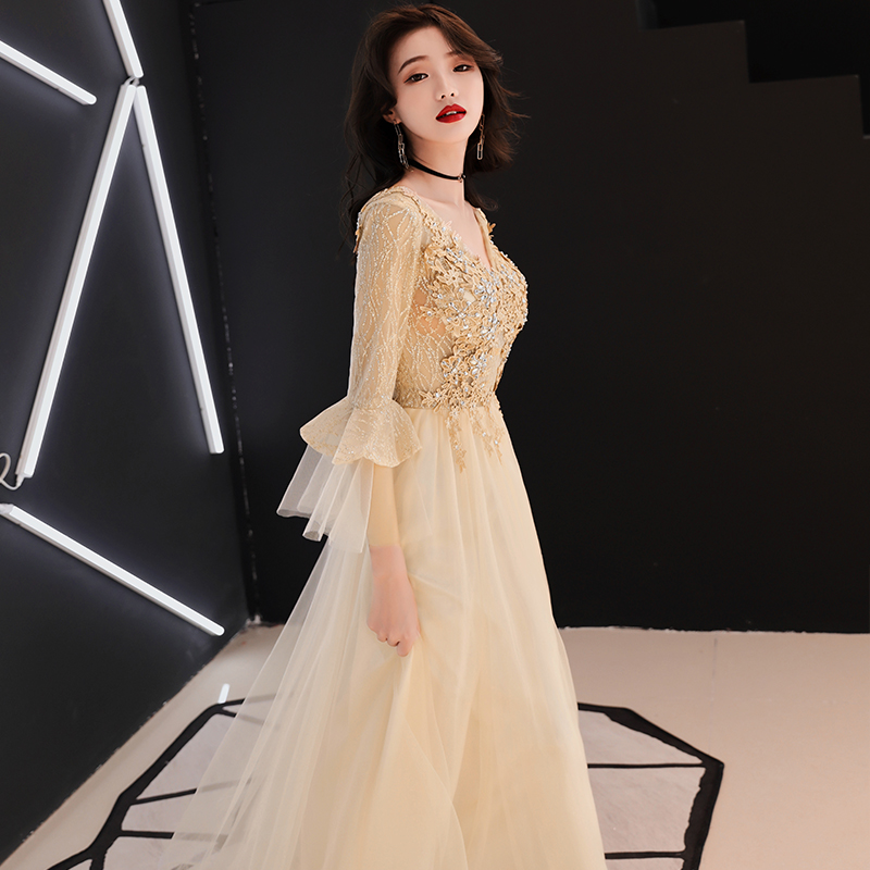 Robe de soirée manchon de cloche - Ref 3212767 Image 3